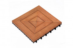 Dalles Merbau - 40 x 40 x 3 cm - Modèle Cible