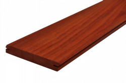 Lot 19.13m2 lames de Terrasse Padouk - 21mm x 137 mm x 2m45- Profil « Drop » fixations invisibles