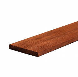 Packs de 5 Lames de terrasse en Merbau 20 mm x 140 mm x 900mm profil droit une face lisse / 1 rainurée
