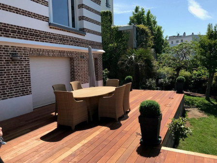 Terrasse d'un client en bois exotique Merbau